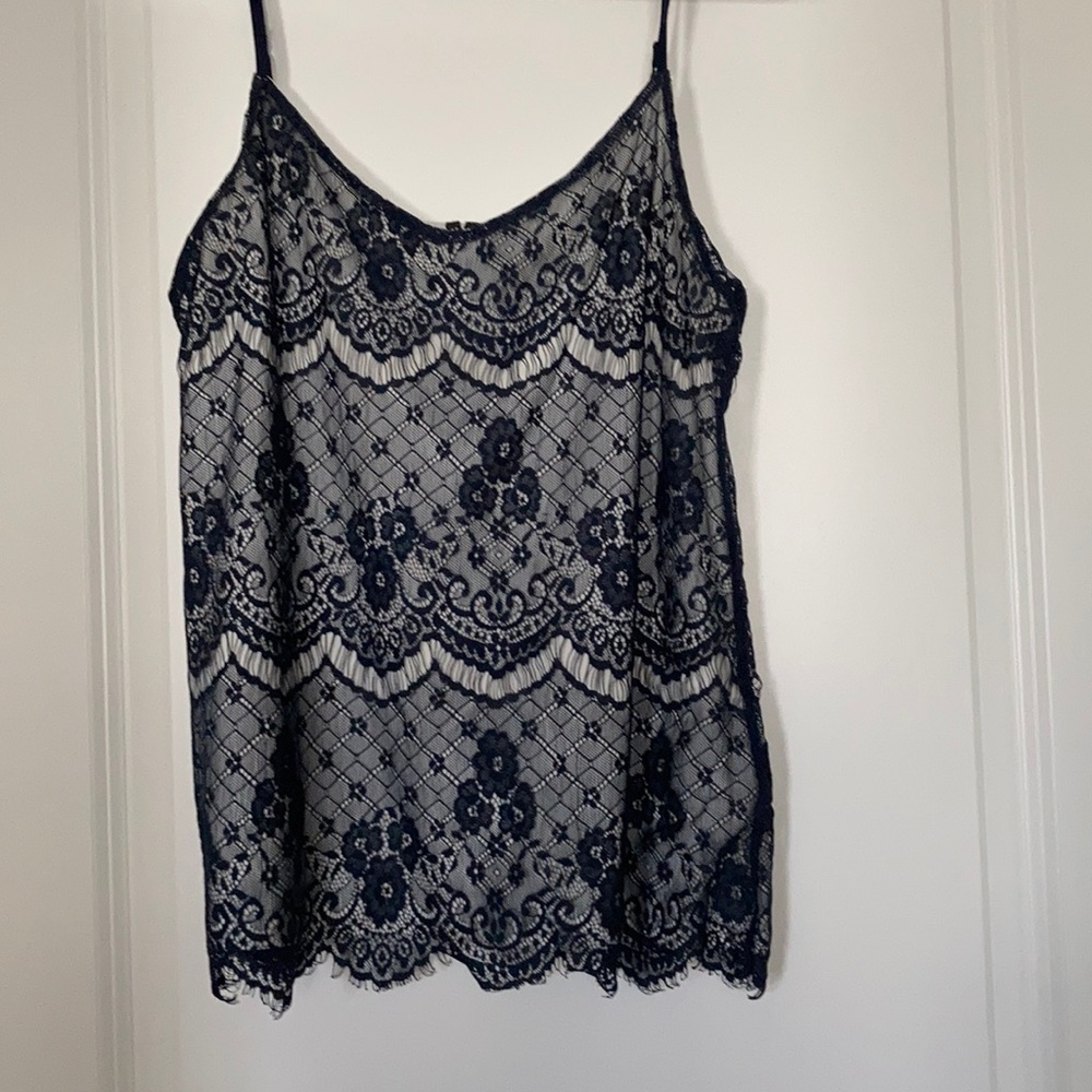 Navy Lace Camisole
